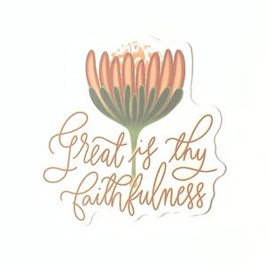 Faith Flower Vinyl Sticker